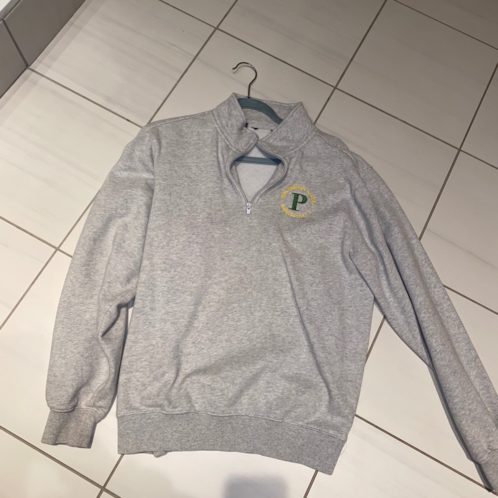 Grey quarter zip